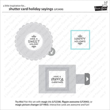 Load image into Gallery viewer, shutter card holiday sayings