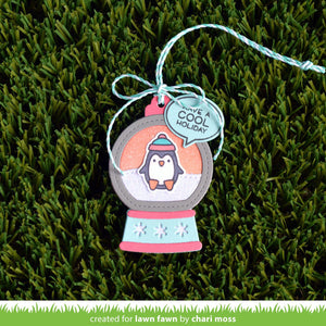 snow globe gift tag